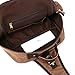 S-ZONE One Strap Sling Canvas Cross Body 13-inch Laptop Messenger Bag Travel Shoulder Backpack Coffee