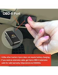Vyncs GPS Tracker Sin cargo mensual OBD, Tiempo real 3G GPS de automóvil Viajes de viaje Gratis 1 año Plan de datos Adolescente No seguro Alerta de motor Motor de datos Flota Monitoreo Informe de combustible Opcional En la carretera