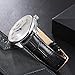 iStrap Leather Watch band Alligator Grain Calfskin Replacement Strap Stainless Steel Buckle Bracelet for Men Women-18mm 19mm 20mm 21mm 22mm 24mm-Black Brown