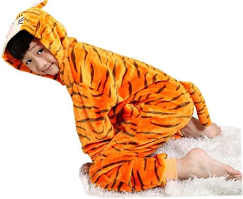 Bettyhome Kids Unisex Kigurumi Picacho Xmas Pajamas Onesie Costume (125#(Height:51"-55"), Tigger)