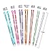 KnitPal 10-inch (25cm) Plastic Straight Knitting Needle Set of 7 Sizes of 6,7,8,10,11,13 & 15, Great for Kids and Adult Beginners, Great Gift for Knitters, with 34-pcs Essential Tools (10 Inches)