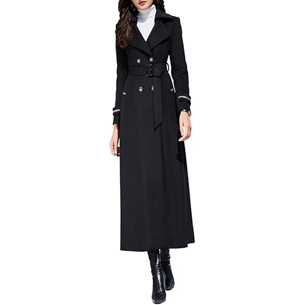 Amazon.com: PLAERPENER Women's Max-Length Wool Blend Overcoat