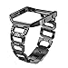 bayite Stainless Steel Bands with Frame Compatible with Blaze, Rhinestone Bling Replacement Accessory Straps Women, Black