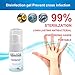 Portable Hand Sanitizer Travel Size Gel,Hand Sanitizer Pump Non-Alcoholic,Amino Acid Bacteriostasis Antibacterial Free Hand Gel,100 ml