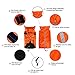 PETCEE Waterproof Dog Winter Jacket, Windproof Polyester Fleece Lined Pet Coat with Reflective Vest for Small Medium Dogs - 2 Layer (Orange M)