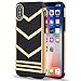 iPhone X Case, iPhone Xs Case, LOEV Anti-Slip Soft Rubber iPhone 10 Cover, [ Chevron Design] Ultra Slim and Anti-Scratch Shock-Absorption Protective Case for Apple iPhone X/Xs/10 5.8