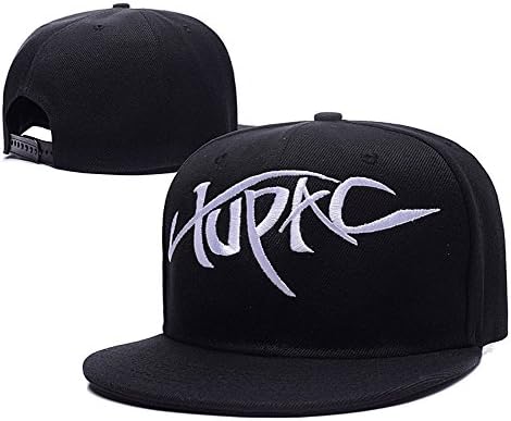YUDUODUO 2Pac Tupac Logo Adjustable Snapback Embroidery Hats Caps - Black