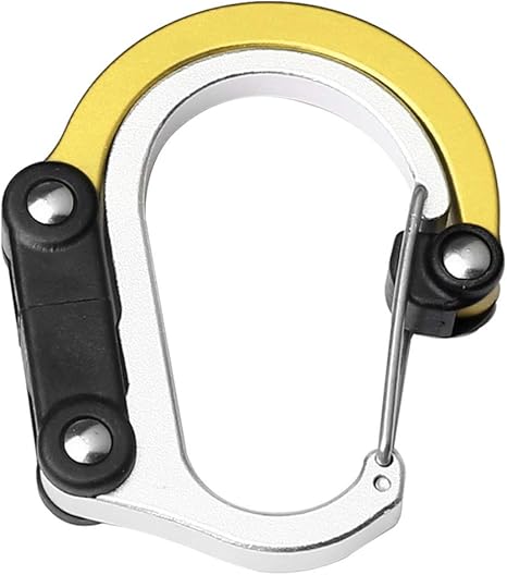 Amazon Co Jp Achy Jp カラビナ 型 バックハンガー 軽量 簡単 便利 バックパック脱落防止 取付簡単 静止荷重 18kg イェロー ホーム キッチン