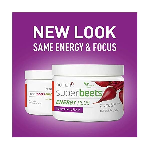 HumanN SuperBeets Energy Plus with Grape Seed Extract Includes Beet