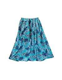 Mogul Womens Blue Skirt Boho Floral Printed Gypsy Casual Skirt