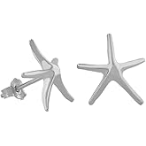 Sterling Silver Starfish Stud Earrings