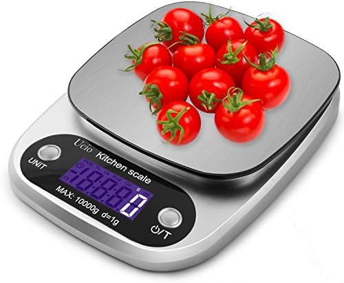 Digital Kitchen Scale,Ucio Multifunction High-precision Kitchen Scale, Food Scale with LCD Display for Baking Kitchen Cooking, 22lb 10kg, Tare Function & Easy Clean (Batteries Included)