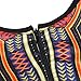 Letiane Women's African Tribal Print Bikini High Cut Monokini One Piece Swimsuit Backless Swimwear (XL, Black)
