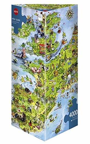 Heye United Dragons of Europe 4000 Piece Guillermo Mordillo Jigsaw Puzzle