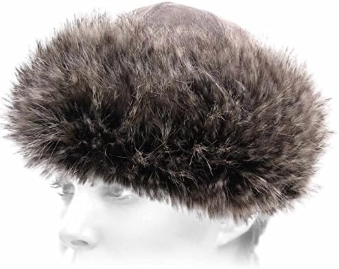 Clin D Oeil Women's Irina Leather Fur Cossack Hat Gray