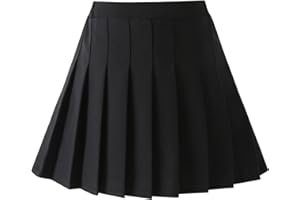 BIRBYRRLY Girls' Pleated Plaid Mini Skirt with Shorts Girl Uniform School Tennis Skater Skirts Skort 2T-14Y