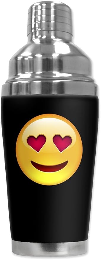 Amazon Mugzieブランド473ml Cocktail Shaker With Insulatedウェットスーツカバー ハート目絵文字 Mugzie シェーカー 通販