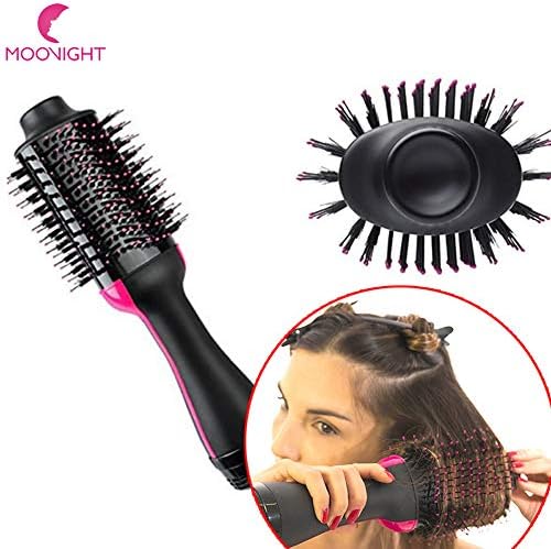 One Step Hair Dryer Volumizer Styler - Multifunctional Hot Comb High-Power - Salon Hot Air Paddle Styling Brush Negative Ion Generator Hair Straightener Curler Styler Perfect Gift For Women