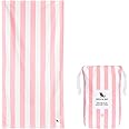 Dock & Bay Quick Drying Towel - for Sports & Gym - Compact, Lightweight - 100% Recycled - Includes Bag - Cabana - Malibu Pink, Medium (130x70cm, 51x27)