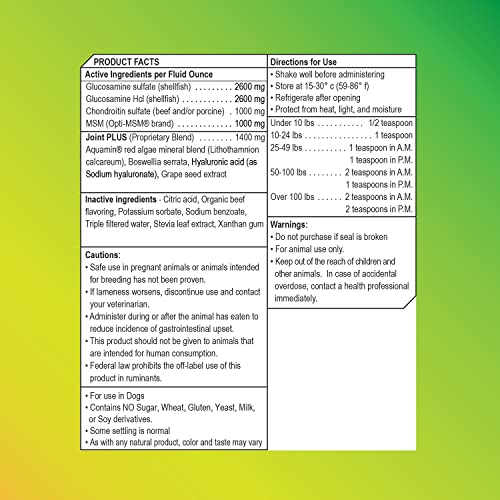 LIQUIDHEALTH 32 Oz K9 Liquid Glucosamine for Dogs Level 5000 with