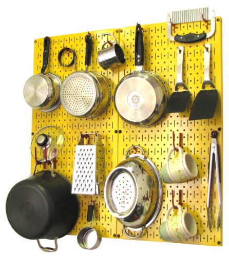 image for Wall Control 30-KTH-200 YR Kitchen Pegboard Organizer Pots and Pans Pe