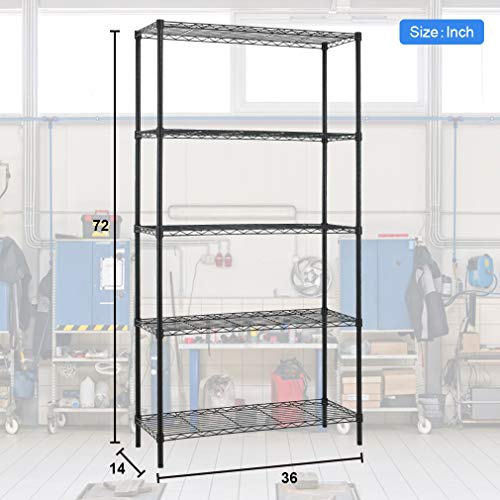 6 Black+Commercial+Shelf+Adjustable+Shelving