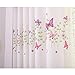 Pannow Butterfly Flowers Printed Semi-Blackout Curtains with Hooks Girls Room Curtain Panels for Bedroom Living Room Kids Room or Nursery Window Drapes - 39