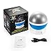 6D Star Projector Lamp Night Light with 4 Colorful LED Bulbs Making 360 Degree Rotation Night Sky Moon and Stars for Bedroom and Living Room