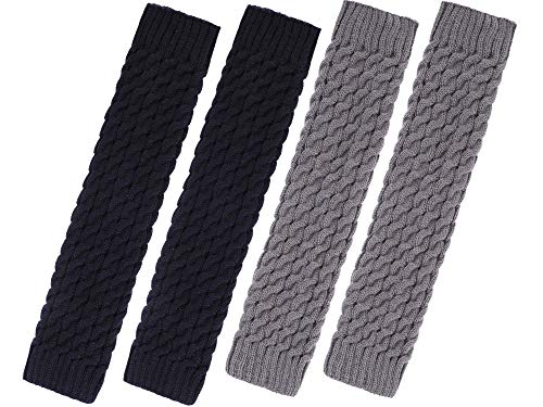 VUCDXOP 2 paar dames winter beenwarmers beenwarmers gehaakte beenwarmers gebreide dikke beenwarmers kniekousen… - Image 5