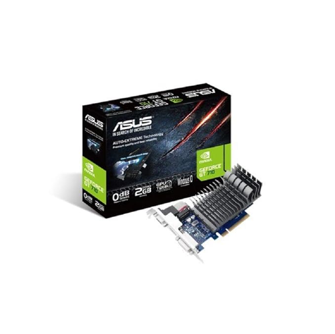 Asus GT710-2-SL Nvidia GeForce Grafikkarte (2GB DDR3 Speicher, PCIe 2.0, HDMI, DVI)