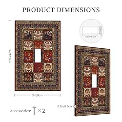 Spshian Vintage Boho Tribal Rustic Blue Red Paisley