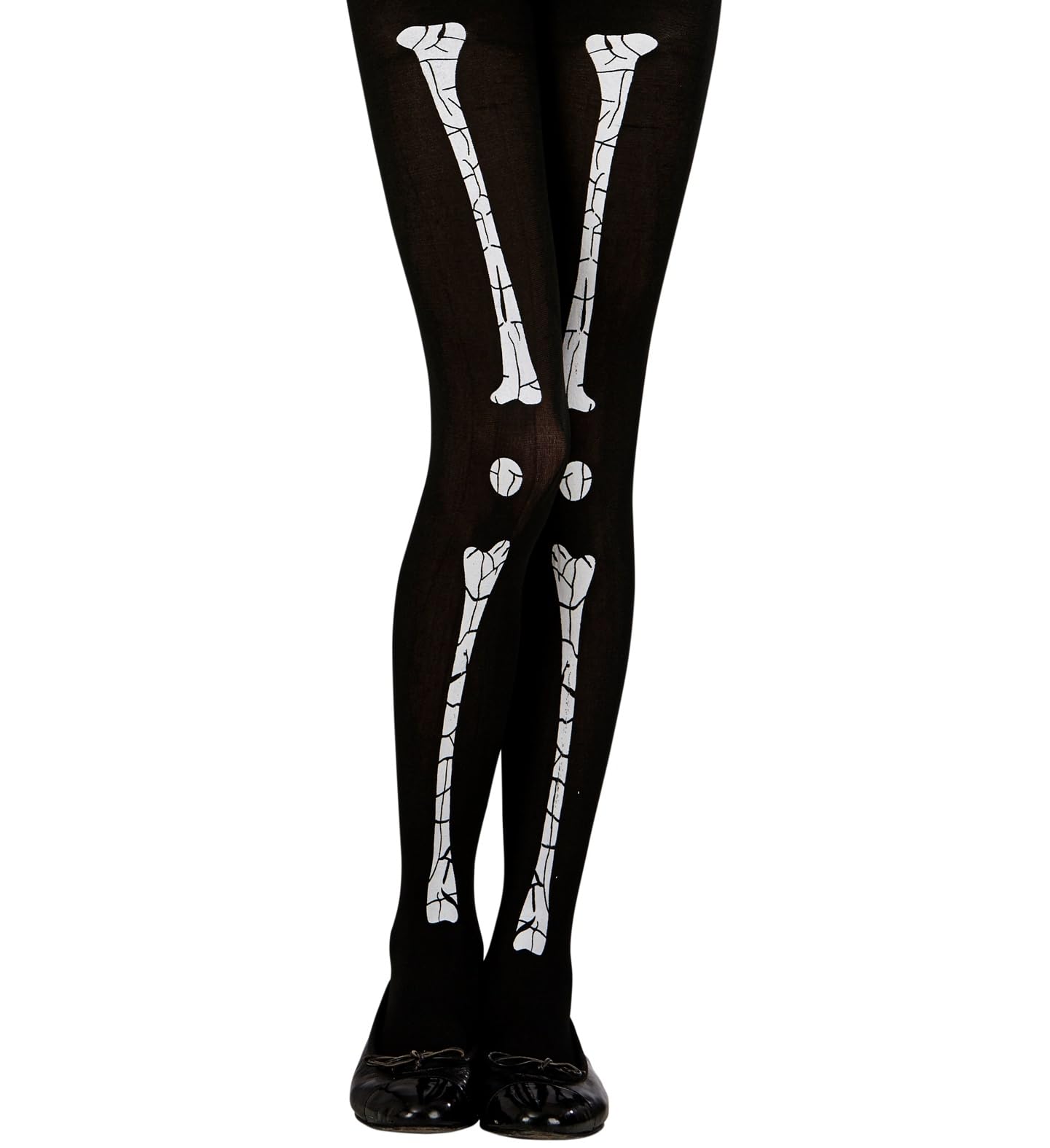 W WIDMANN MILANO Party Fashion - Skeleton Tights for Girls, Dia de los Muertos, Ballerina, Halloween, Carnival, Theme Parties, 70 DEN