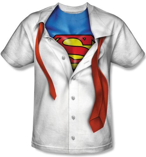 I'm Superman Tie Costume Logo T-Shirt 3XL White