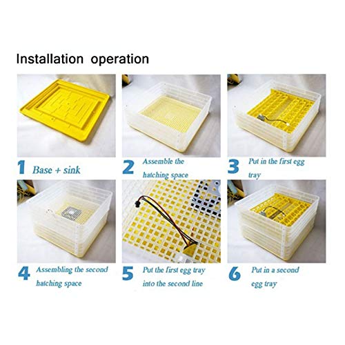 CHICTI Inkubator Vollautomatisch Brutautomat Mit Temperaturregelung Brutkasten Brutmaschine Hühner for Ente Gans Taube… – Bild 8