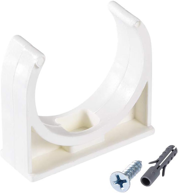 sourcing map PVC Pipe Clamps Clips 32mm, Fit for 32mm/1.26" OD TV Trays Tubing Hose Hanger Support Pex Tubing