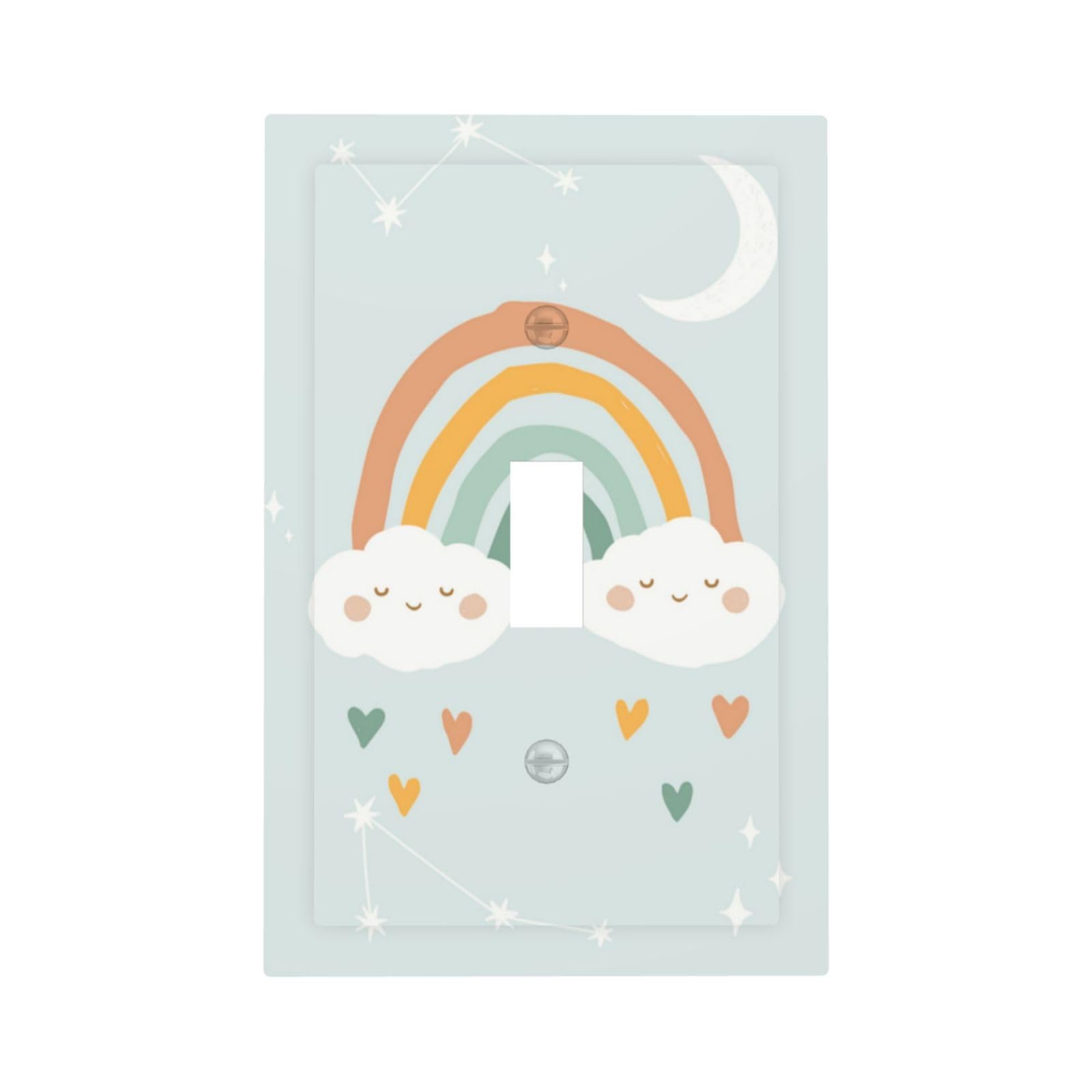 Rainbow Smile Cloud 1 Gang Light Switch Plate Cover