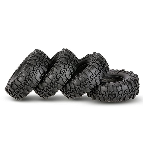 Goolsky 4Pcs AUSTAR AX-4020 1.9 Inch 110mm 1/10 Rock Crawler Tires for D90 SCX10 AXIAL RC4WD TF2 RC Car