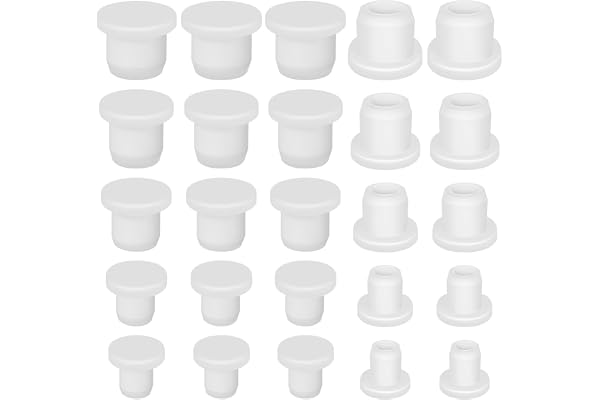 ULTECHNOVO Salt and Pepper Plug Replacement Stoppers for Shakers Reusable Silicone Seal Plug Set with 5 Sizes 0.43-0.63 in fo