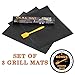 D&S Group Grill Mat - Set Of 3 BBQ Grilling Mats For All Types Of Grills - Grill Mats - Heat Resistant Barbeque Topper With Nonstick Surfaces - Super-Thin Grill Cooking Pad - Silicone Brush Included