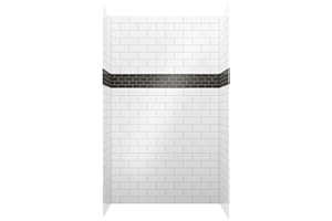Miseno MSW-603696FLEX ReadySet 60" x 36" x 96" FLEX 9 Panel Alcove Shower Wall Kit - White Subway