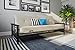 DHP Nadine Metal Futon Frame with Espresso Wood Armrests, Full Size, Mattress Not Included
