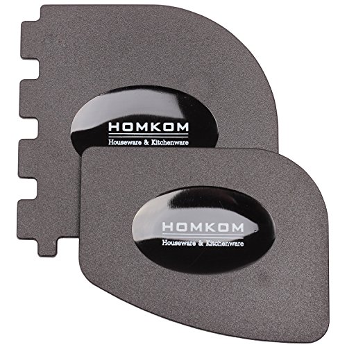 HOMKOM - 2 Piece Cast Iron Cookware Pan Scraper, Grill Pan, Durable Pan
Scrapers Cleaner