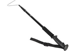 27.6-55.1in Retractable Snake Hook, Sturdy Stainless Steel Hook with Handle, Professional Reptile Grabber Snake Catcher, Adju