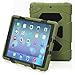 ACEGUARDER Apple Ipad Air Ipad 5 Case Waterproof Rainproof Shockproof Kids Proof Case for Ipad 5 (Gifts Outdoor Carabiner + Whistle + Handwritten Touch Pen) (Aceguarder Brand) (OLIVE/BLACK)