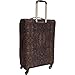 LONDON FOG Soho Softside Expandable Spinner Luggage, Brown Paisley, Checked-Medium 25-Inch