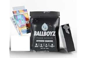 Ballboyz Soap: Gold Pack - Natural Gentle yet Powerful Cleansing to Remove Sweat and Dirt (Activated Charcoal Face Scrub, Cool Breeze Body Scrub, and Mr. Drip Pimple Patches, 1 Count (Pack of 3)