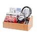 MobileVision Bamboo Media Storage Organizer Holder for Remote Controls, Video Games, Audio Accessories, Small Electronics Caddy & Office Organizer primary