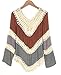 DEARCASE Women's V-Neck Long Sleeve Knit Splice Irregular Hem Blouse Tops