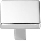 KOOFIZO 10 Pack Polished Chrome Cabinet Knobs Chrome Drawer Knobs K03 Square Single Hole Cabinet Pulls for Cabinets Drawer Dr