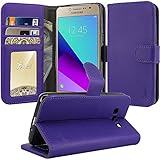 Galaxy Grand Prime Plus Case, Galaxy J2 Prime Case, TAURI [Kickstand] Wallet Leather with Card Pockets Protective Flip Cover For Samsung Galaxy J2 Prime / Grand Prime Plus - Purple